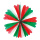 Rosette Italien Papier, Größe: 60 cm Ø Farbe: weiß/grün/rot   #