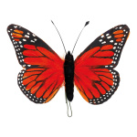 Schmetterling Federn, Größe: 13x20 cm Farbe: orange   #
