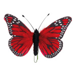 Papillon plumes     Taille: 13x20 cm    Color: rouge