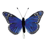 Papillon plumes  Color: bleu Size: 13x20 cm