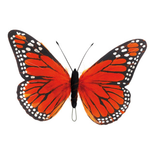 Papillon plumes     Taille: 18x30 cm    Color: orange