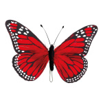 Schmetterling Federn Größe:18x30 cm Farbe: rot