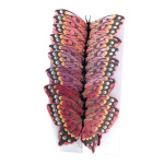 Papillon plumes, 12 pcs.     Taille: 12x7 cm    Color: rose