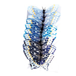 Schmetterling Federn, 12-tlg. Größe:12x7 cm Farbe: blau #