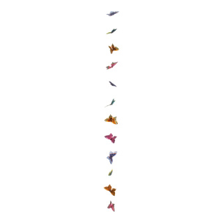 Guilande de papillons plumes     Taille: 180cm    Color: multicolore