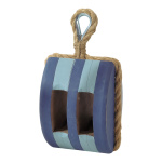 Seilrolle Holz, Größe: 18x13x12 cm Farbe: blau   #