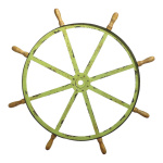 Steering wheel metal/wood - Material:  - Color: green -...