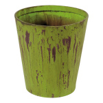 Pot de fleur bois  Color: vert Size: 28x30 cm