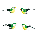 Oiseaux mousse/plumes 4 pcs./set Color: vert Size: 95x35...