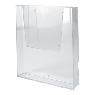 Wall brochure holder acrylic - Material:  - Color: transparent - Size: A4 21x297 cm (BxH)
