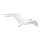Mouette volante, Styrofoam avec cellulose     Taille: 24x50cm    Color: blanc