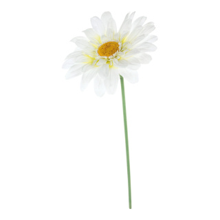 Marguerite XXL 2 parties, soie artificielle, fleur Ø 50cm     Taille: 150cm    Color: blanc