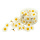 Fleurs de marguerite 100pcs./blister soie artificielle Color: blanc/jaune Size:  X Ø35cm