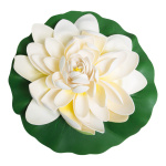Water lily, blooming foam Ø 40cm Color: white/green