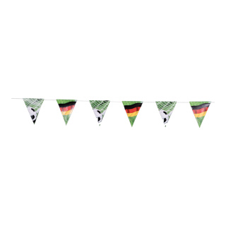 Wimpelkette »Deutschland« 2-seitig bedruckt, DE-Flagge & Fußball, aus Papier, schwer entflammbar Größe:300cm Farbe: mehrfarbig #