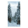 Motivdruck "Schneebedeckte Tannen", Papier, Größe: 180x90cm Farbe: weiß/grau   #