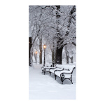 Motivdruck Park im Winter, Papier, Größe: 180x90cm Farbe:...