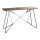 Table en métal pliable avec plateau en bois Color: noir/brun Size: 120x40x76cm