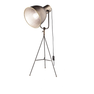 Lampe en métal avec prise et interrupteur marche / arrêt  Color: bronze Size: 72cm