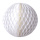 Honeycomb ball made of paper with nylon hanger - Material: flame retardent according to M1 - Color: white - Size: 30cm