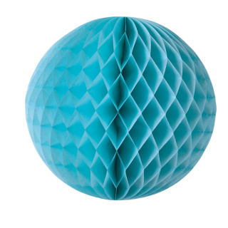 Boule en nid dabeille de papier avec attache en nylon ignifugé en M1 Color: turquoise Size: 30cm