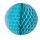 Boule en nid dabeille de papier avec attache en nylon ignifugé en M1 Color: turquoise Size: 30cm