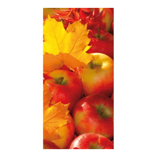 Motif imprimé "Récolte des pommes" tissu  Color: jaune/rouge Size: 180x90cm