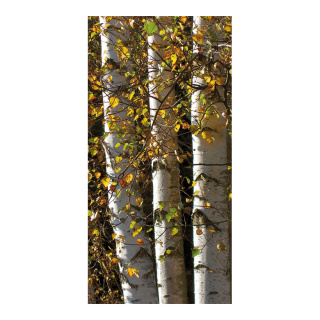 Banner "Birch Trunks" paper - Material:  - Color: white/natural - Size: 180x90cm