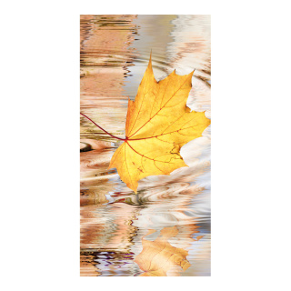 Motivdruck "Herbstblatt", Papier, Größe: 180x90cm Farbe: gelb-natur   #
