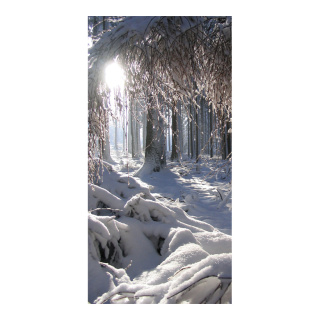 Banner "Snow" paper - Material:  - Color: white/brown - Size: 180x90cm