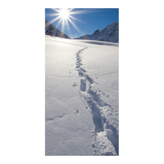 Motivdruck Schneespuren, Papier, Größe: 180x90cm Farbe: weiß   #