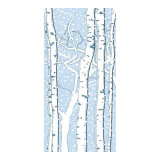 Motivdruck "Birken im Schnee", Papier, Größe: 180x90cm Farbe: weiß   #