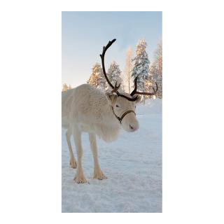 Banner "Reindeer" paper - Material:  - Color: white/grey - Size: 180x90cm