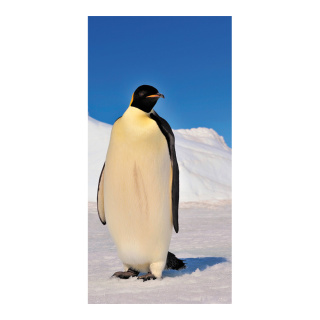 Motif imprimé "Pingouin" tissu  Color: blanc/bleu Size: 180x90cm