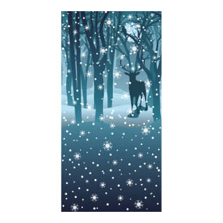 Motif imprimé "Forêt enchantée" papier  Color: bleu/blanc Size: 180x90cm