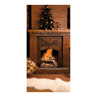 Banner "Fireplace" paper - Material:  - Color: multicoloured - Size: 180x90cm