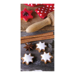 Banner "Star-shaped cinnamon biscuit" paper -...