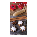 Banner "Star-shaped cinnamon biscuit" fabric -...