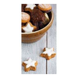 Banner "Star-shaped cinnamon biscuit" paper - Material:  - Color: brown/white - Size: 180x90cm