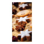 Banner "Star-shaped cinnamon biscuit" fabric -...