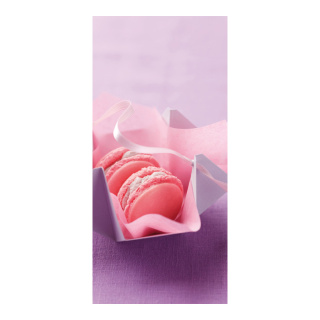 Motif imprimé "Macarons" tissu  Color: rose Size: 180x90cm