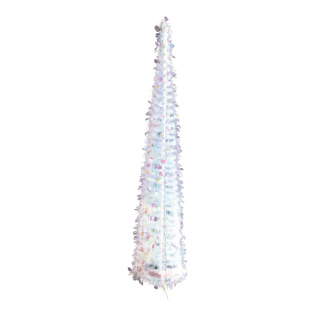 Pop-Up Tinsel-Baum, mit Ständer, Größe: 150cm Farbe: transparent