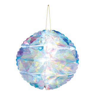 Boule en nid dabeilles pliable avec suspension holographique Color: transparent Size: Ø 20cm