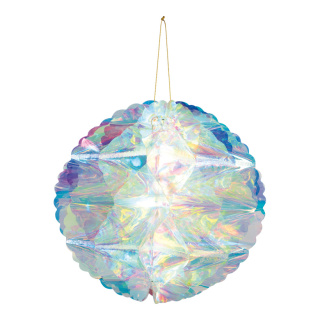 Boule en nid dabeilles pliable avec suspension holographique Color: transparent Size: Ø 30cm