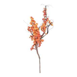 Berry spray with berries made of styrofoam - Material:  - Color: orange - Size: 60cm