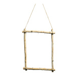 Display "Wooden Frame" with hanger and 3 hooks...