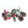 Tannenzapfen dekoriert mit Beeren & Ilex, 9 Stk. im Blister     Groesse:ca. 5x5cm    Farbe:braun