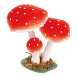 Fly agaric 3-fold - Material: paper - Color: red/white -...