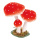 Fly agaric 3-fold - Material: paper - Color: red/white - Size:  X 18cm