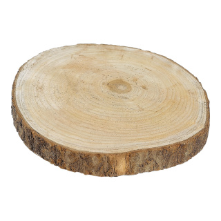 Holzscheibe,  Größe: Ø 34cm, Farbe: braun